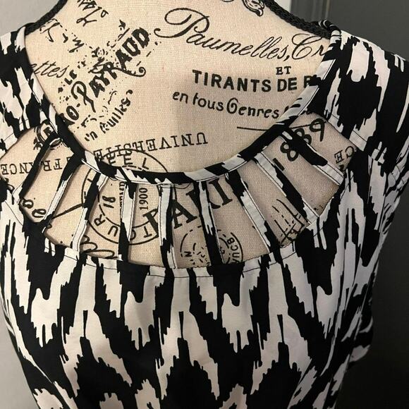 Summer tank dress super fun black and white 2XL - Picture 5 of 8